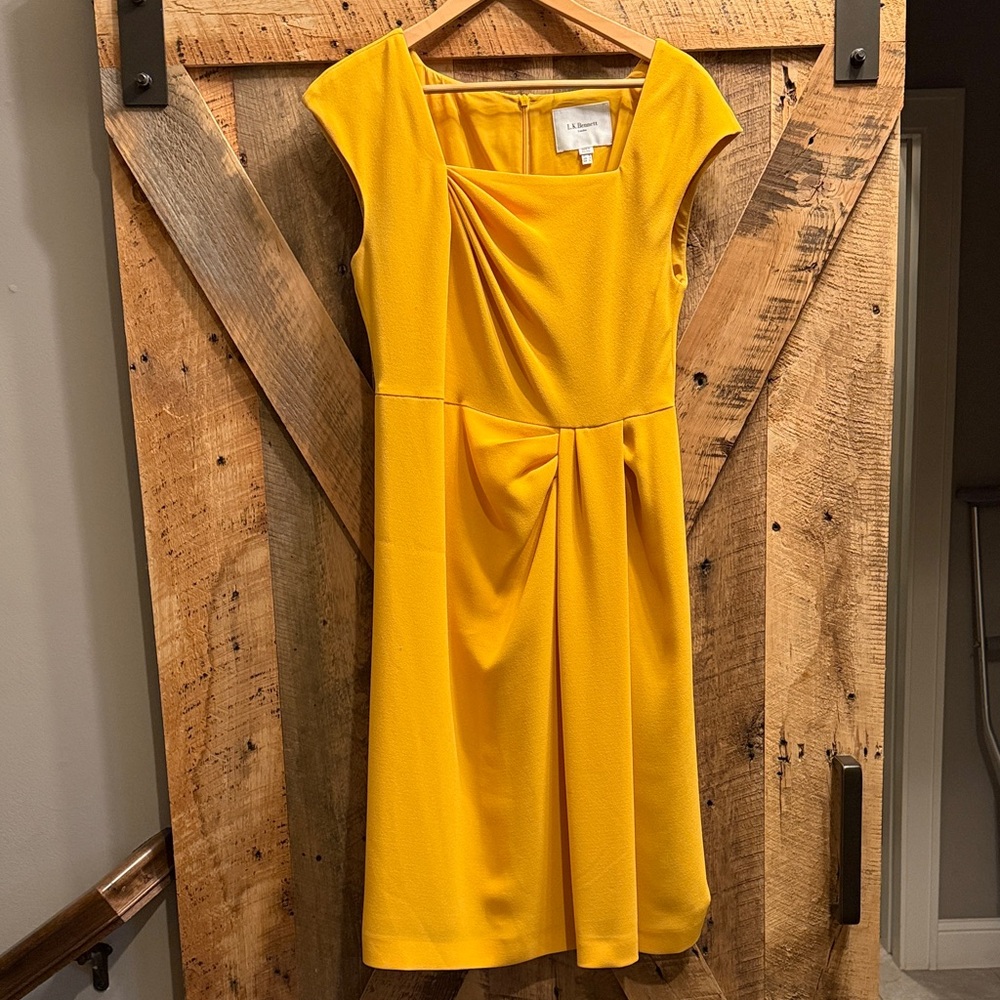 LK Bennett Sunny Yellow Midi Dress